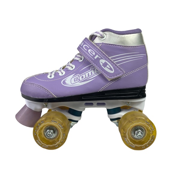 Roller Skates Pacer Comet 500 Lavender And White Light Up Wheels Size 2 - Picture 3 of 9
